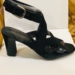 Franco Sarto black sandals with ankle straps